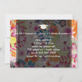 PixDezines Wailea, Floral Afstuderen Kaart (Achterkant)