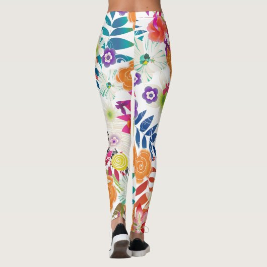 PixDezines Wailea/Hibiscus/DIY Achtergrond Leggings (Achterkant)