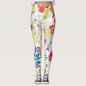 PixDezines Wailea/Hibiscus/DIY Achtergrond Leggings (Voorkant)
