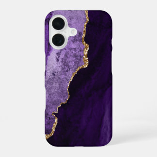 PixDezines WATERCOLOR AGATE PURPLE iPhone Hoesje iPhone 16 Hoesje