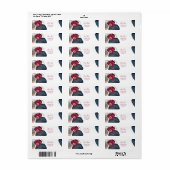 PixDezines Watercolor Blauwe Moderne Abstracte Lab Etiket (Full Sheet)