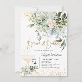 PixDezines Watercolor Blue Gum Brunch Bubbly Kaart