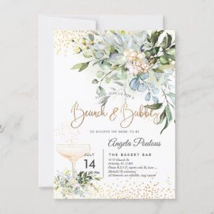 PixDezines Watercolor Blue Gum Brunch Bubbly Kaart