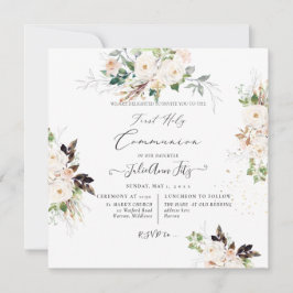 PixDezines Watercolor Blush+Cream Rozen Eerste Hei Kaart