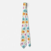 PixDezines Watercolor Delicate SpringBloom Stropdas (Voorkant)