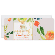 PixDezines Watercolor/Florale/Bat Mitzvah