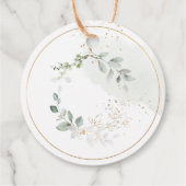 PixDezines Watercolor Gum Eucalyptus Wreath Baptis Bedankjes Labels (Achterkant)