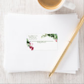 PixDezines Watercolor Kerst Winter Krans Etiket (Insitu)