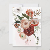 PixDezines Watercolor Marsala Rode Herfst Liefde S Save The Date (Achterkant)