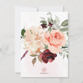 PixDezines Watercolor Marsala Rode Herfst Liefde Save The Date (Achterkant)