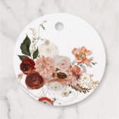 PixDezines Watercolor Marsala Rood Herfst Liefde Bedankjes Labels (Achterkant)