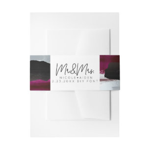 PixDezines Watercolor Masala Rood Blush Grijs Uitnodigingen Wikkel