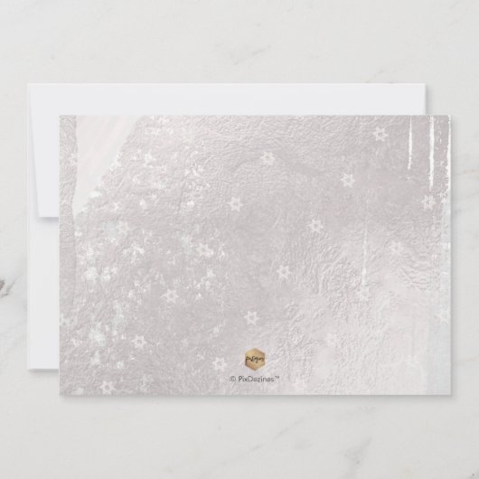 PixDezines Watercolor penseelstreken Bat Mitzvah Kaart (Achterkant)