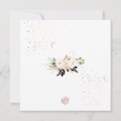 PixDezines Watercolor Roze+Crème Rozen Eerste Comm Kaart (Achterkant)