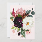 PixDezines Watercolor Rustic Bloom, Bewaar de datu Kaart (Achterkant)