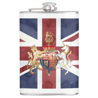 PIXDEZINES WATERCOLOR UNION JACK en INSIGNIA Heupfles