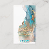 PixDezines Waterverf Abstracte Galaxy Earringen Bu Visitekaartje (Achterkant)