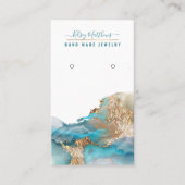 PixDezines Waterverf Abstracte Galaxy Earringen Bu Visitekaartje (Voorkant)