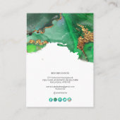 PixDezines Waterverf Abstracte Galaxy Jewelry Visitekaartje (Achterkant)