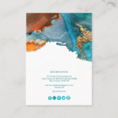 PixDezines Waterverf Abstracte sterrenstelsels Visitekaartje (Achterkant)