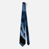 PixDezines Waterverf Agaat Blauw+Namiddag Goud Ade Stropdas (Voorkant)