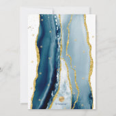 PixDezines Waterverf Agaat, Blauwgroen Goud Kaart (Achterkant)