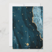 PixDezines Waterverf Agaat, Blauwgroen Goud Kaart (Achterkant)
