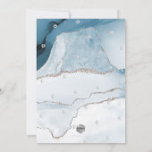 PixDezines Waterverf Agate Blauwgroen Blue Bar Mit Kaart (Achterkant)