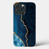 PixDezines WATERVERF AGATE BLAUWGROEN BLUE Case-Mate iPhone Case (Achterkant)