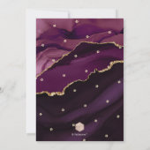 PixDezines Waterverf Agate Bourgogne Mitzvah Kaart (Achterkant)