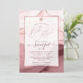 PixDezines Waterverf Agate Burgundy Bat Mitzvah Kaart (Staand voorkant)