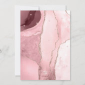 PixDezines Waterverf Agate Burgundy Bat Mitzvah Kaart (Achterkant)