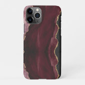 PixDezines WATERVERF AGATE BURGUNDY iPhone Hoesje (Achterkant)