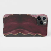 PixDezines WATERVERF AGATE BURGUNDY iPhone Hoesje (Achterkant horizontaal)