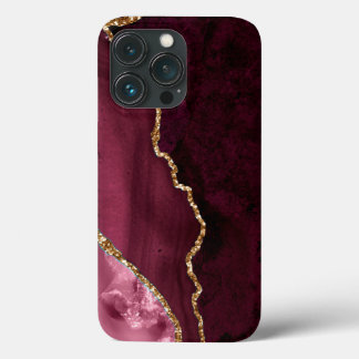 PixDezines WATERVERF AGATE, BURGUNDY PINK MAUVE Case-Mate iPhone Case