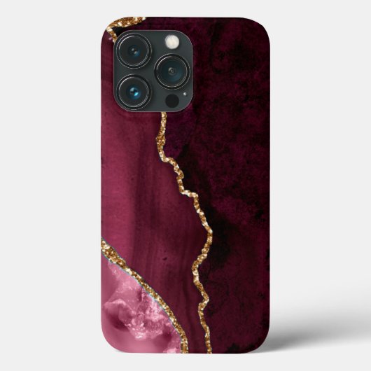 PixDezines WATERVERF AGATE, BURGUNDY PINK MAUVE Case-Mate iPhone Case (Achterkant)