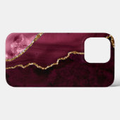 PixDezines WATERVERF AGATE, BURGUNDY PINK MAUVE Case-Mate iPhone Case (Achterkant (horizontaal))