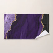 PixDezines Waterverf Agate Paars Gold Veins Bad Handdoek (Handdoek)