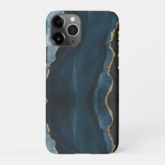 PixDezines WATERVERF AGATE SLATE BLUE iPhone 11Pro Hoesje