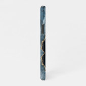PixDezines WATERVERF AGATE SLATE BLUE iPhone Hoesje (Rechterkant)