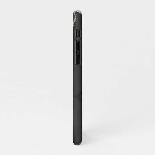 PixDezines WATERVERF AGATE SLATE BLUE iPhone Hoesje (Linkerkant)