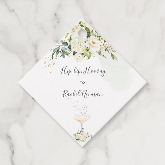 PixDezines Waterverf Alabaster Roos Bedankjes Labels (Voorkant)