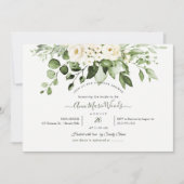 PixDezines Waterverf Alabaster Roos Eucalyptus Kaart (Voorkant)