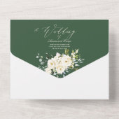 PixDezines Waterverf Alabaster Rozen All In One Uitnodiging (Achterkant)