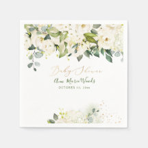 PixDezines Waterverf Alabaster Rozen Baby shower