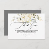 PixDezines Waterverf Alabaster Rozen Bereavement Kaart (Voorkant / Achterkant)