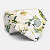PixDezines Waterverf Alabaster Rozen Stropdas (Opgerold)