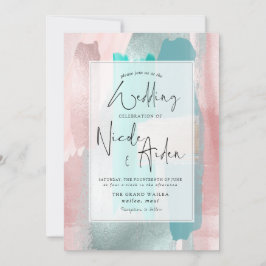 PixDezines Waterverf Aqua, Roos Gold Blush Kaart