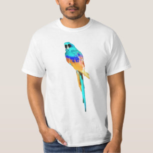 PixDezines waterverf ara/blauw T-shirt