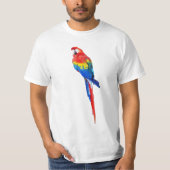 PixDezines waterverf ara/rood T-shirt (Voorkant)